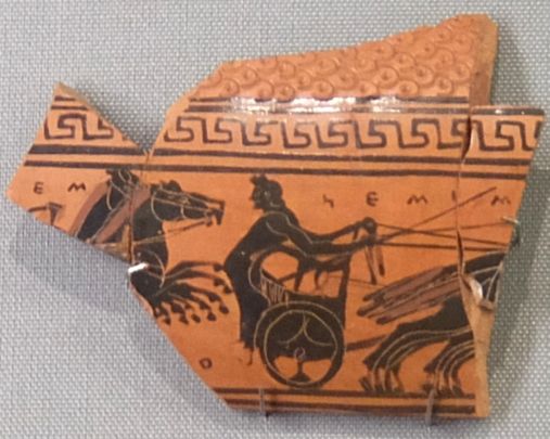 Гонки на колесницах. Аттика. 5 век. Эрмитаж. Фото Лимарева В.Н.